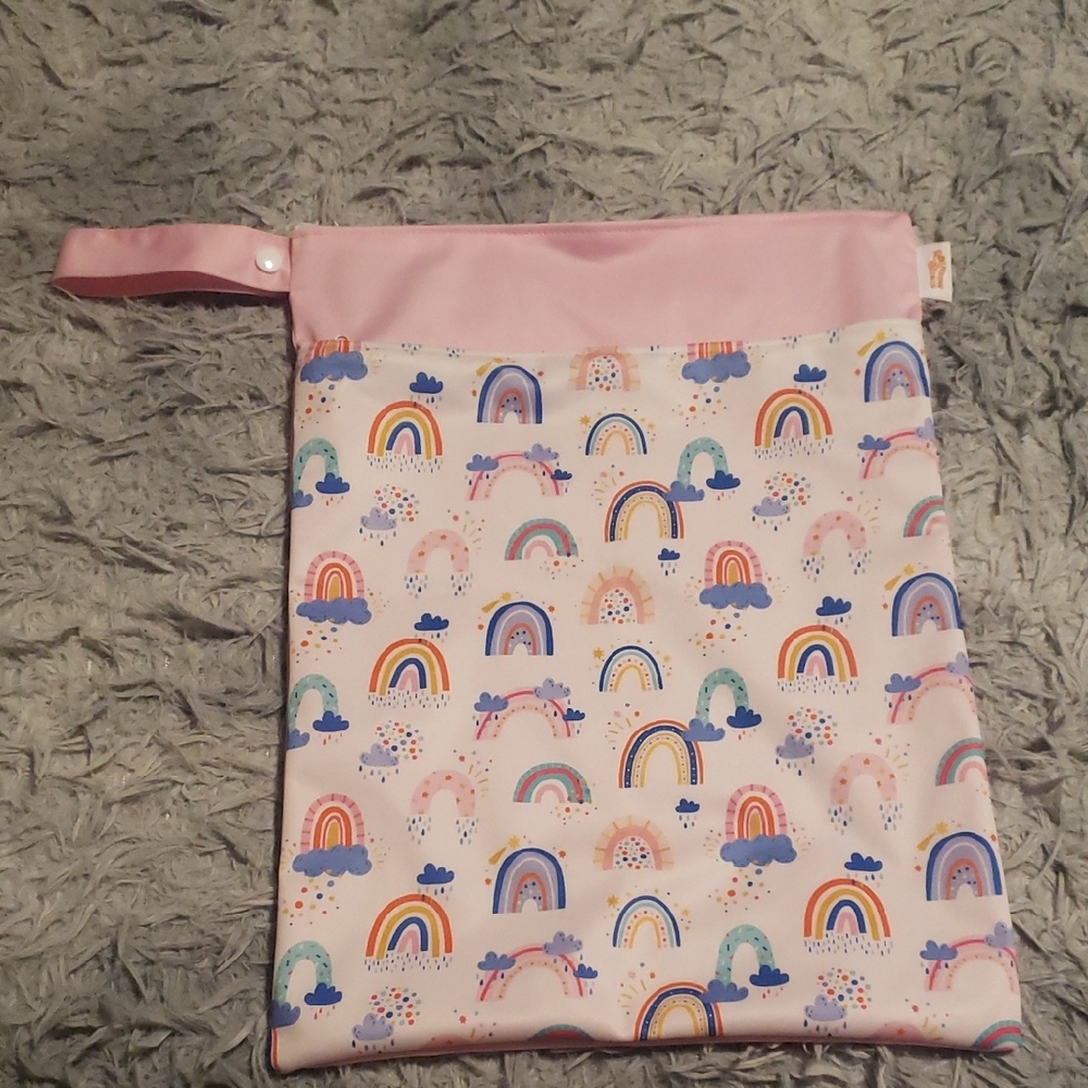 Rainbow Print Kids Wet Bag Double Zippered Pocket